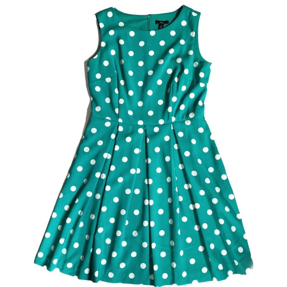 VINTAGE R&K Polka Dot Sheath Dress Size 10 - Picture 3 of 12